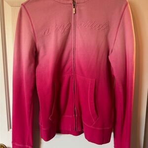 Aeropostale Women's Ombre Pink Bomber Jacket